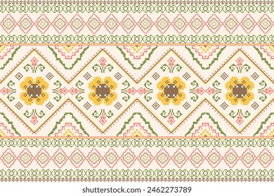 Fabric pattern, pixel art pattern, cotton pattern,oriental style modern flower pattern tiles, luxurious fabrics, cotton patterns, wallpaper,carpet,cushions, clothing,fabric