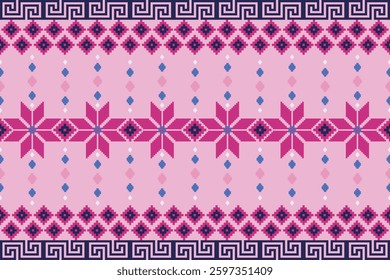 Fabric pattern of pixel art style