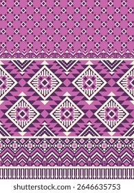 Diseño plano de color rosa geométrico del píxel del patrón de la tela