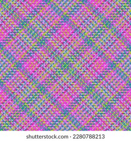 Fabric pattern plaid. Check texture tartan. Seamless textile background vector in pink and violet colors.