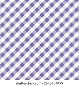 Fabric pattern, purple and white checkered pattern, gift wrapping paper , seamless pattern 