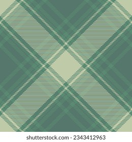 Fabric pattern seamless of background texture textile with a vector tartan check plaid in pastel and green colors.