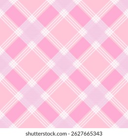 Stoffmuster, nahtloses Muster, Geschenkpapier, rosa und weiß kariertes Muster