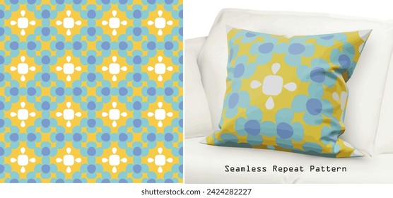 Fabric Pattern, Seamless Repeat Pattern Texture Surface for Cushion Cover, Fabric Cloth Pattern, Textile, Pillow, Tile, Tablecloth, Blanket, Garment, Clothes, Wallpaper, Background, Wrapping Paper.