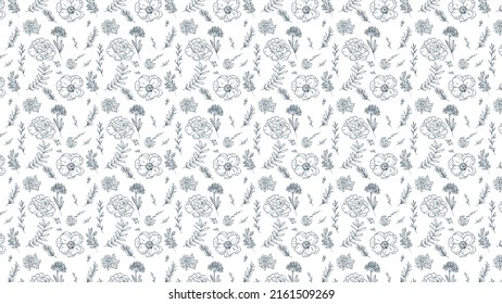 Stoffmuster Struktur Blumenart Retro