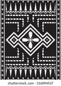 Fabric pattern Tribal Aztec Seamless, Geometric Vector