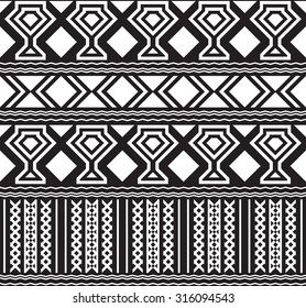 Fabric pattern Tribal Aztec Seamless, Geometric Vector