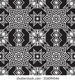 Fabric pattern Tribal Aztec Seamless, Geometric Vector