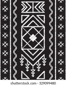 Fabric pattern Tribal Aztec Seamless, Geometric Vector