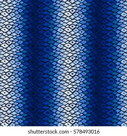Fabric pattern. Tribal ornament. Ethnic style texture. Embroidery effect illustration. Abstract reptile. Vector for trendy clothes textile design, interior elements or printed products.