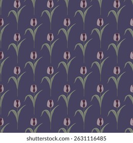 Fabric pattern, tulips, purple, flowers, nature pattern, wallpaper pattern