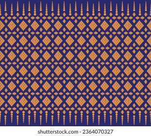 The fabric pattern vector inspiration from Thai traditional fabric vectors design for fabric printing, cloth printing or any usage.