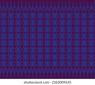 The fabric pattern vectors in dark purple and blue color with in details printing for cloth pattern printing, fabric textile or any usage.