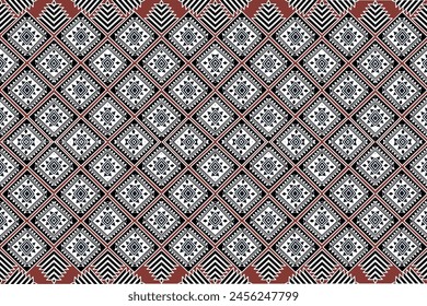 Fabric pattern work designed for a variety of uses. Created by using geometric shapes as simple but beautiful elements.