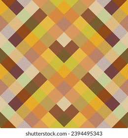 Fabric patterns from geometric shapes Arrange them in a netting pattern crochet, alternating colors.