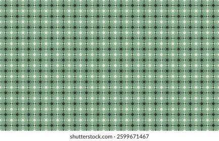 Fabric patterns have beautiful patterns arranged in rows of squares and stacked circles, while alternating black, light green background, vector, geometric 