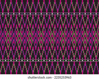 Fabric patterns inspired by folk patterns and geometric shapes in simple tones.