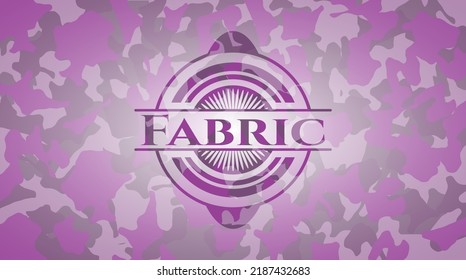 Fabric pink and purple on camo texture. Vector Illustration. Detailed. 
