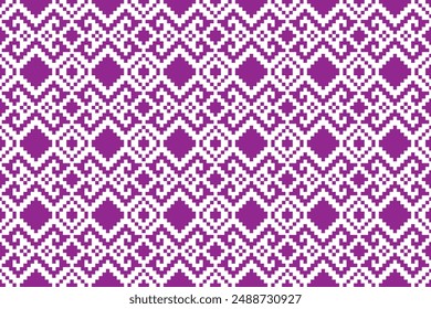 fabric pixel abstract geometric pattern shape design for clothing, fabric, background, wallpaper, wrapping, batik. Knitwear, Embroidery style. Aztec geometric art ornament print.