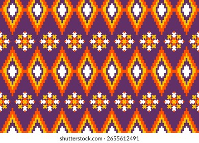 Padrão geométrico da arte dos pixels da tela. ilustração de vetor