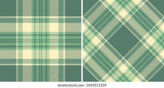 Fondo a cuadros de tela de tartán sin costuras con una textura de Vector textil a cuadros. Set en colores de alimentos. Tendencias de uniformes escolares.