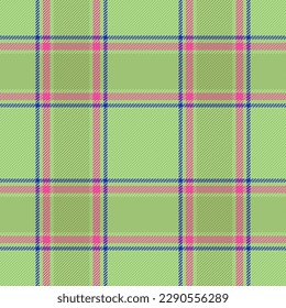 Fabric plaid pattern. Background textile vector. Check tartan texture seamless in blue and pink colors.