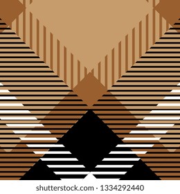 Fabric plaid pattern. Seamles geometric vintage pattern. Vector eps10.
