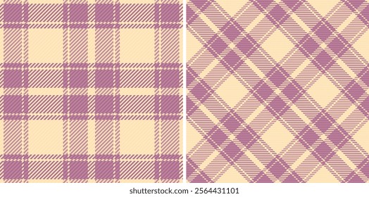 Fabric plaid seamless of tartan background check with a vector textile texture pattern. Set in coffee colours for wide grid paper.