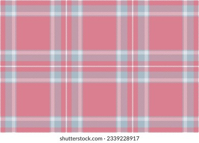 Fabric plaid seamless of vector background pattern with a texture check tartan textile in red and pastel colors.