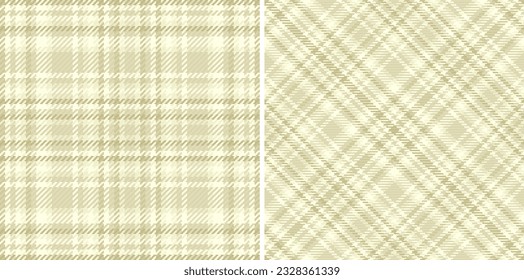 Tejidos de tela de tejido de corte vectorial de fondo con un patrón de textura tartán sin costura en colores alimentarios.