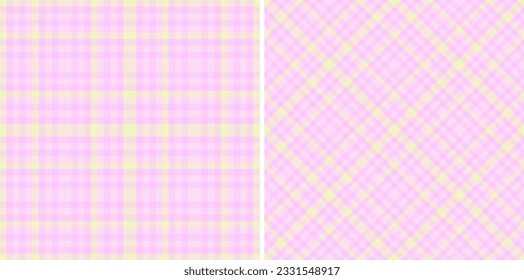 Textura de plaid de tejido del fondo de la comprobación de patrones con un vector tartán sin costura conjunto de textil en los colores de primavera.