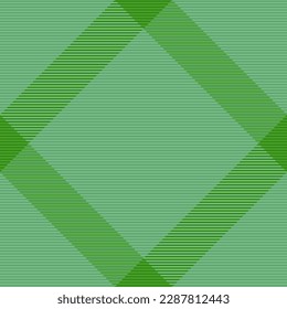 Fabric plaid vector. Seamless check pattern. Textile tartan texture background in green color.