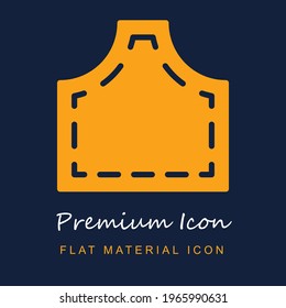 Fabric premium material ui ux isolated vector icon in navy blue and orange colors