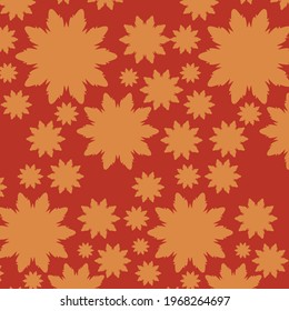 Fabric print background patern falling leaved vector illustration design.