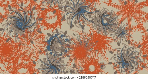 Fabric print seamless pattern. Vector illustration
