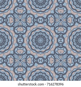Fabric print for wallpaper turquoise colors floral ornament. vector illustration. seamless pattern