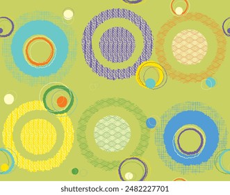 Fabric printing patterns, garment patterns. Geometry. Roller printing. Printed on the fabric in the rotary screen printing machine. Maximum is 16 to 18 color.  3D printing