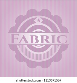 Fabric realistic pink emblem
