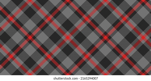 fabric repeatable diagonal modern texture of bright red checkered lines on black gray squares pattern background for gingham, plaid, tablecloths, shirts, tartan, clothes, dresses, bedding, blankets