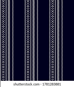 Fabric retro color style.stripe pattern with Blue and white vertical parallel stripes.Vector abstract background.