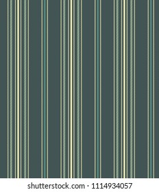 Fabric retro stripe seamless pattern with green vertical parallel stripe.abstract background.