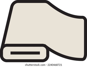A fabric roll icon is a small graphic that represents a roll of fabric, typically used in sewing and other textile-related activities. The icon could be used to symbolize the concept of fabric rolls