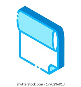 Fabric Roll Icon Vector. Isometric Fabric Roll sign. color isolated symbol illustration