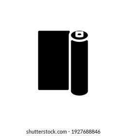 Fabric Roll Symbol in Vektorgrafik. Logotyp