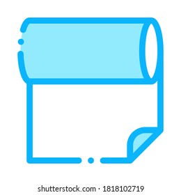 Fabric Roll Icon Vector. Outline Fabric Roll Sign. Isolated Contour Symbol Illustration