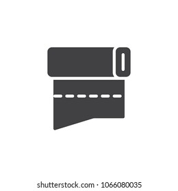 Fabric roll vector icon. filled flat sign for mobile concept and web design. Textile simple solid icon. Symbol, logo illustration. Pixel perfect vector graphics