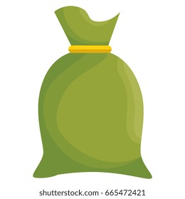 Fabric sack isolated icon
