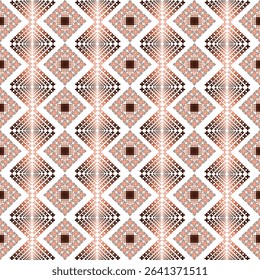 Fabric sameless pixel patterns, boho indian texture, embroidery design