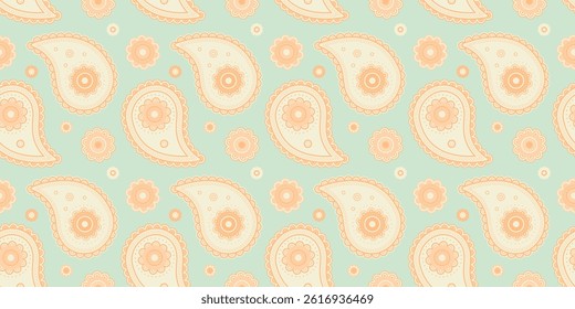 Fabric sample by fantasy wear. Seamless pattern botanical by style contemporary. Sketch ornament with india indian. Rectangle tiled as clothes swatch.