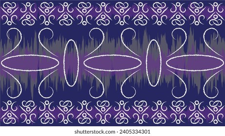fabric "sasirangan" vector typical of the banjar tribe, purple textured background wallpaper with white lines and butterfly art shapes batik abstract traditional indonesia